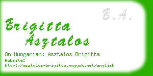 brigitta asztalos business card